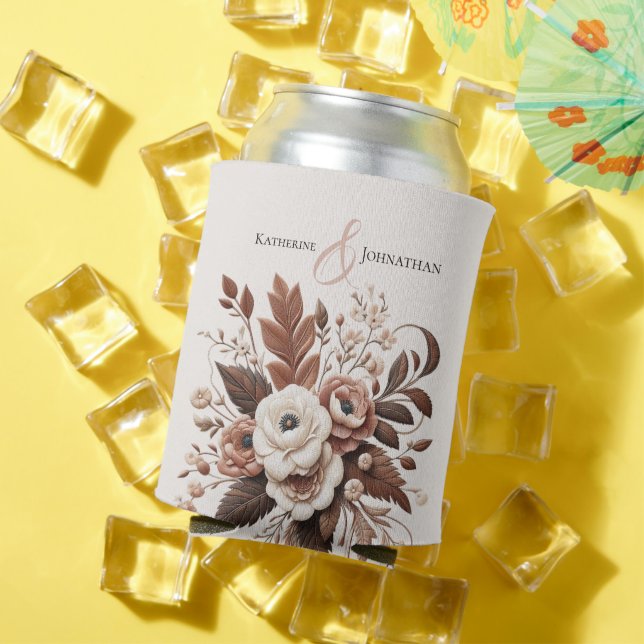 Porta-lata País Elegante Moderno Ocidental- Floral (Verão in situ)