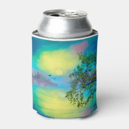 Porta-lata Paisagem de Montanha de Aquarela