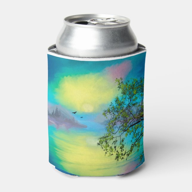 Porta-lata Paisagem de Montanha de Aquarela (Can Front)