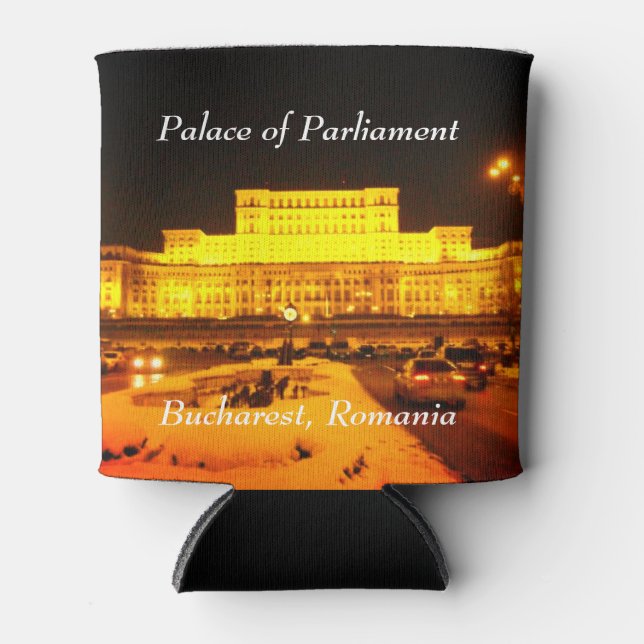 Porta-lata Palácio do Parlamento, Bucareste, Romênia (Frente)
