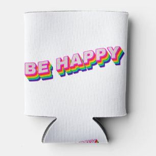 Porta-lata Palavra arco-íris BE FELIZ elemento design de tip