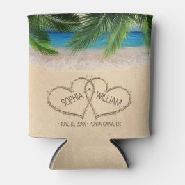 Porta-lata Palm Hearts Palm Wedding Tropical