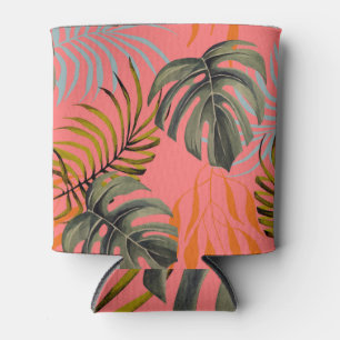 Porta-lata Palm Monstera Tropical Watercolor