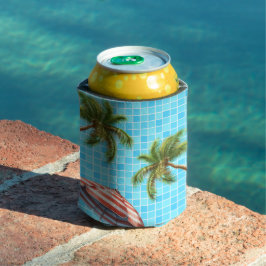 Porta-lata Palm Tree Sun Umbrella Verão