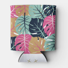 Porta-lata Palma tropical deixa cor-de-rosa e azul | Bebida