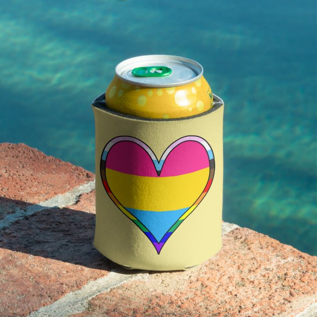 Porta-lata Pan Pride Heart pode resfriar (Piscina in situ)