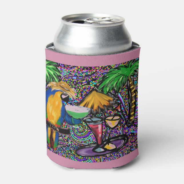 Porta-lata Papagaio da Festa na Praia (Can Front)