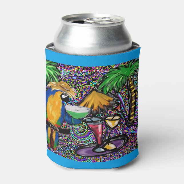 Porta-lata Papagaio de Festa na Praia (Can Front)