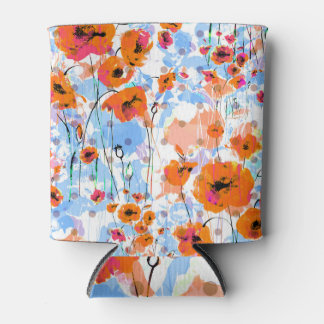 Porta-lata Papagaios escovados: Textura Floral de Abstrato