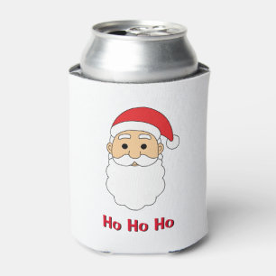 Porta-lata Papai Noel Branco Ho Ho Ho Feliz Natal Família