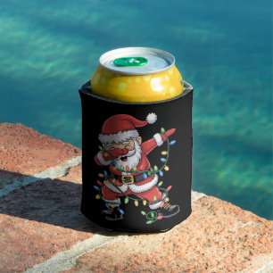 Porta-lata Papai Noel Dançando Luzes Divertidas de Natal