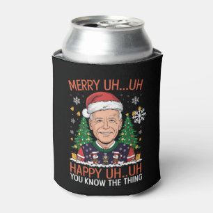Porta-lata Papai Noel Engraçado Joe Biden Feliz Ah Ah Natal F