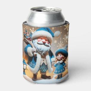 Porta-lata Papai Noel Festivo e Criança