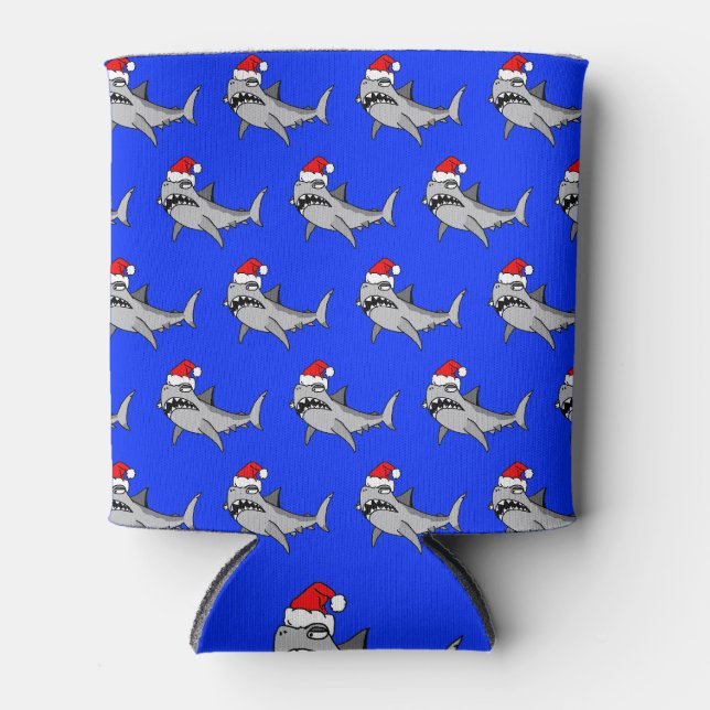 Porta-lata Papai noel Shark pode resfriar (Frente)
