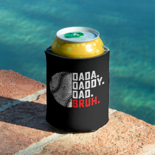 Porta-lata Papai Papai Pai Bruh Beisebol Dia dos Pais Vintage