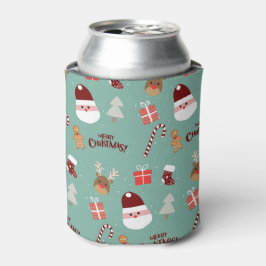 Porta-lata Papais noeis Bonitos Reindeer Candy Cane Gingerpão