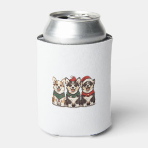 Porta-lata Papais noeis de Cães Galeses de Corgi de Natal Bon