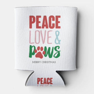 Porta-lata Papais noeis de Canis de Natal Cães Paz Amor e Pa