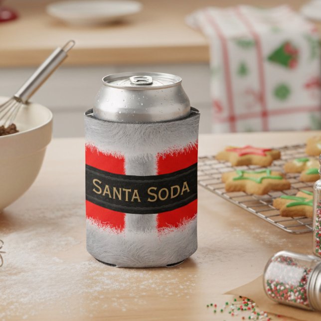 Porta-lata Papais noeis de Natal engraçados Soda pode resfria (Keep your holiday beverages perfectly chilled in style! )