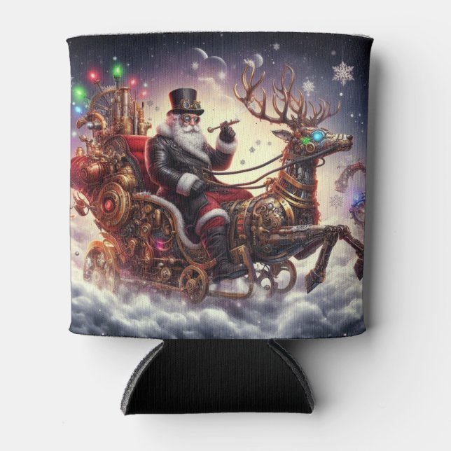 Porta-lata Papais noeis/Estaleiro de renas Natal/Inverno (Frente)