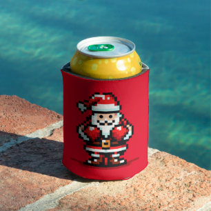 Porta-lata Papais noeis in a box - Design de luta de Natal co