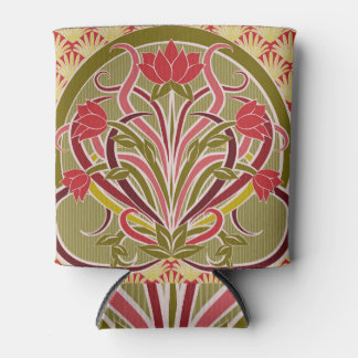 Porta-lata Papel de parede floral Art Nouveau.