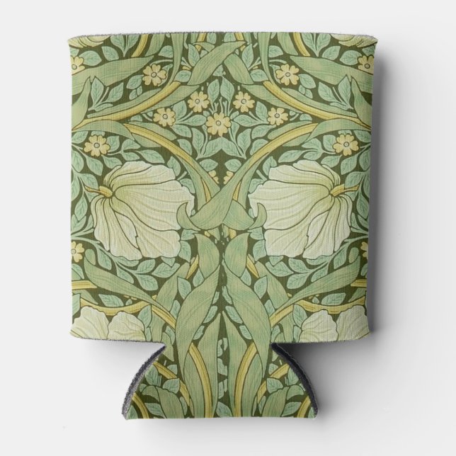 Porta-lata Papel de Parede Floral Azul Pimpinela de William M (Frente)