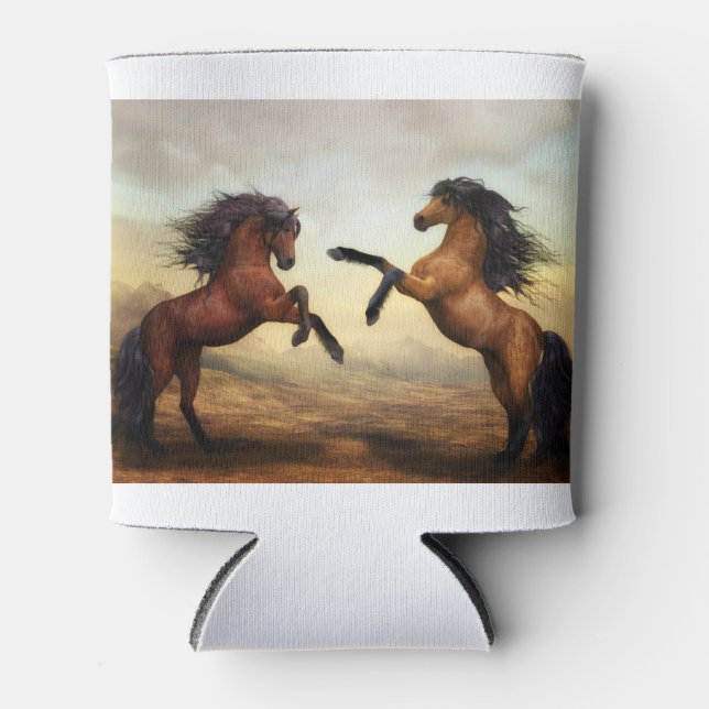 Porta-lata par de cavalos selvagens (Frente)