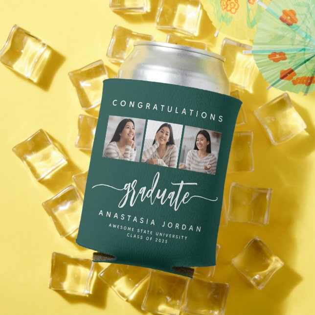 Porta-lata parabéns Verde De 3 Fotos 2025 (Verão in situ)