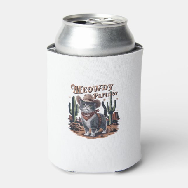 Porta-lata Parceiro Meowboy Cat Vintage (Can Front)