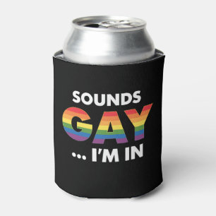 Porta-lata Parece Gay Eu Sou Arco-íris Orgulho LGBTQ