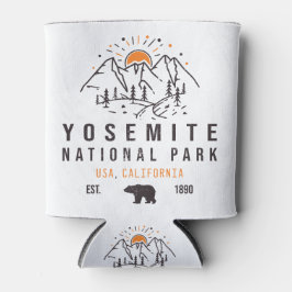 Porta-lata Parque Nacional Yosemite Retro Sunset Mountain