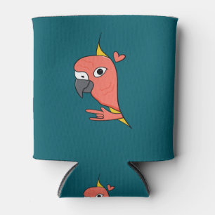 Porta-lata Parrot ASL I Love You - Deaf Culture Design