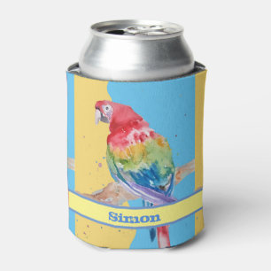 Porta-lata Parrot Macaw Blue Bird Birday Boys Mens