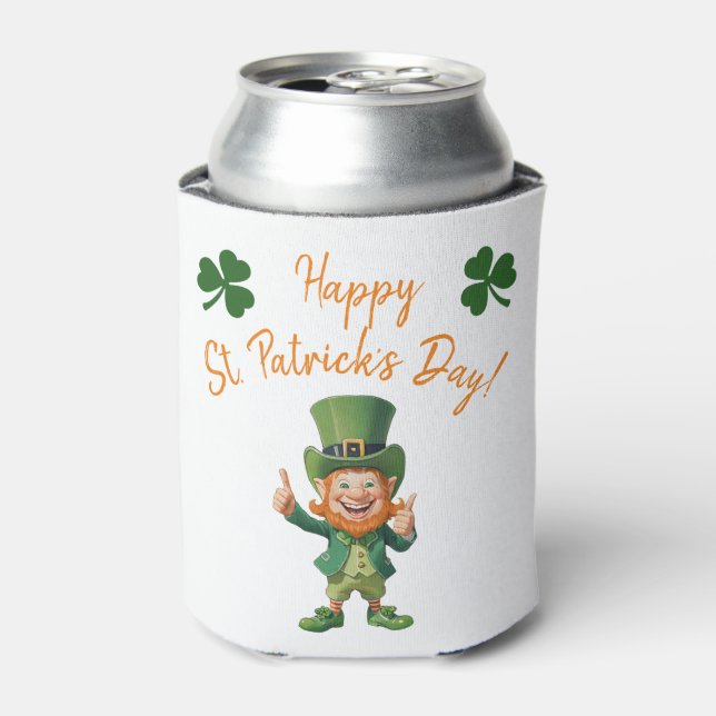 Porta-lata Partido Dia de São Patrício-Leprechaun (Can Front)