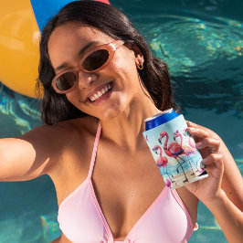 Porta-lata Partido Flamingle Beach do vamos