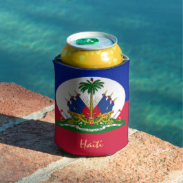 Porta-lata Partido Haitiano Flag & Haiti, churrasco/esportes