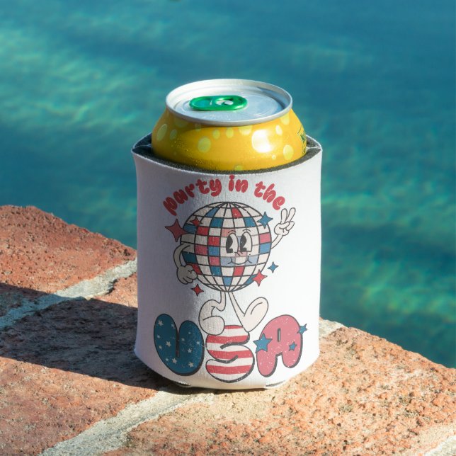 PORTA-LATA PARTIDO PATRIÓTICO VERMELHO AZUL NOS EUA (Piscina in situ)