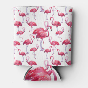 Porta-lata Pássaro Flamingo Watercolor Exótico