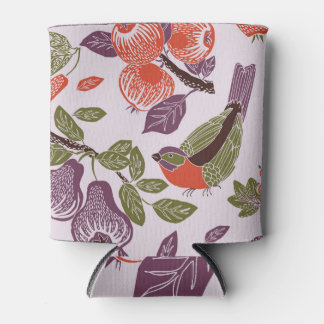 Porta-lata Pássaro, jardim de fruta: padrão perfeito.