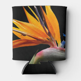 Porta-lata Pássaro Laranja da Planta do Paraíso Floral