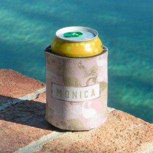 Porta-lata Pássaro pacifista real, branco-rosado, cor-de-rosa