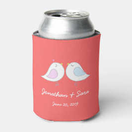 Porta-lata Pássaros de Amor, Rosa, Casamento