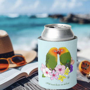 Porta-lata Pássaros do Amor Flores Tropicais