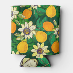 Porta-lata Passionflower Bloom: Imagem Preta De Fundo.