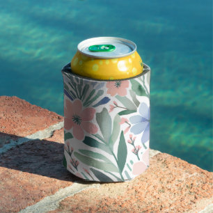 Porta-lata Pastel Wildflower Watercolor Floral Boho Primavera