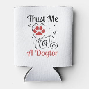 Porta-lata patas de cachorro confie em mim sou um dogtor engr