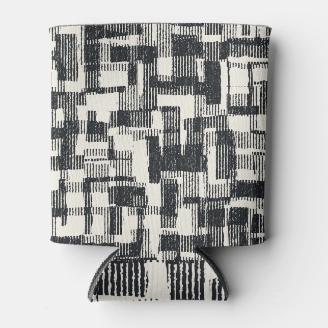 Porta-lata Patchwork Monocromática: Graphic Brushing Seamless (Frente)
