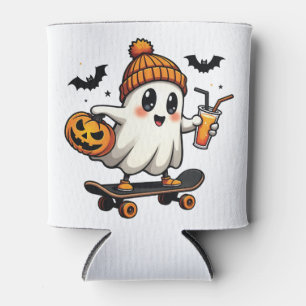 Porta-lata Patinação de Halloween Pumpkin Spice Ghost Fall