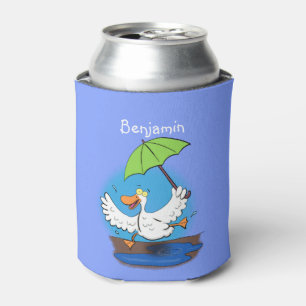 Porta-lata Pato engraçado com desenho animado dançando guar